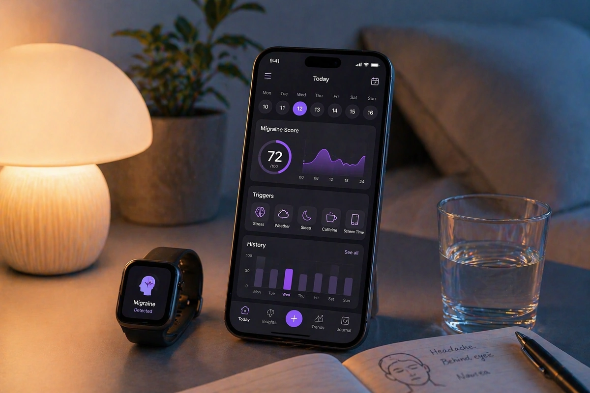 Beste AI apps voor migraine en hoofdpijn tracking