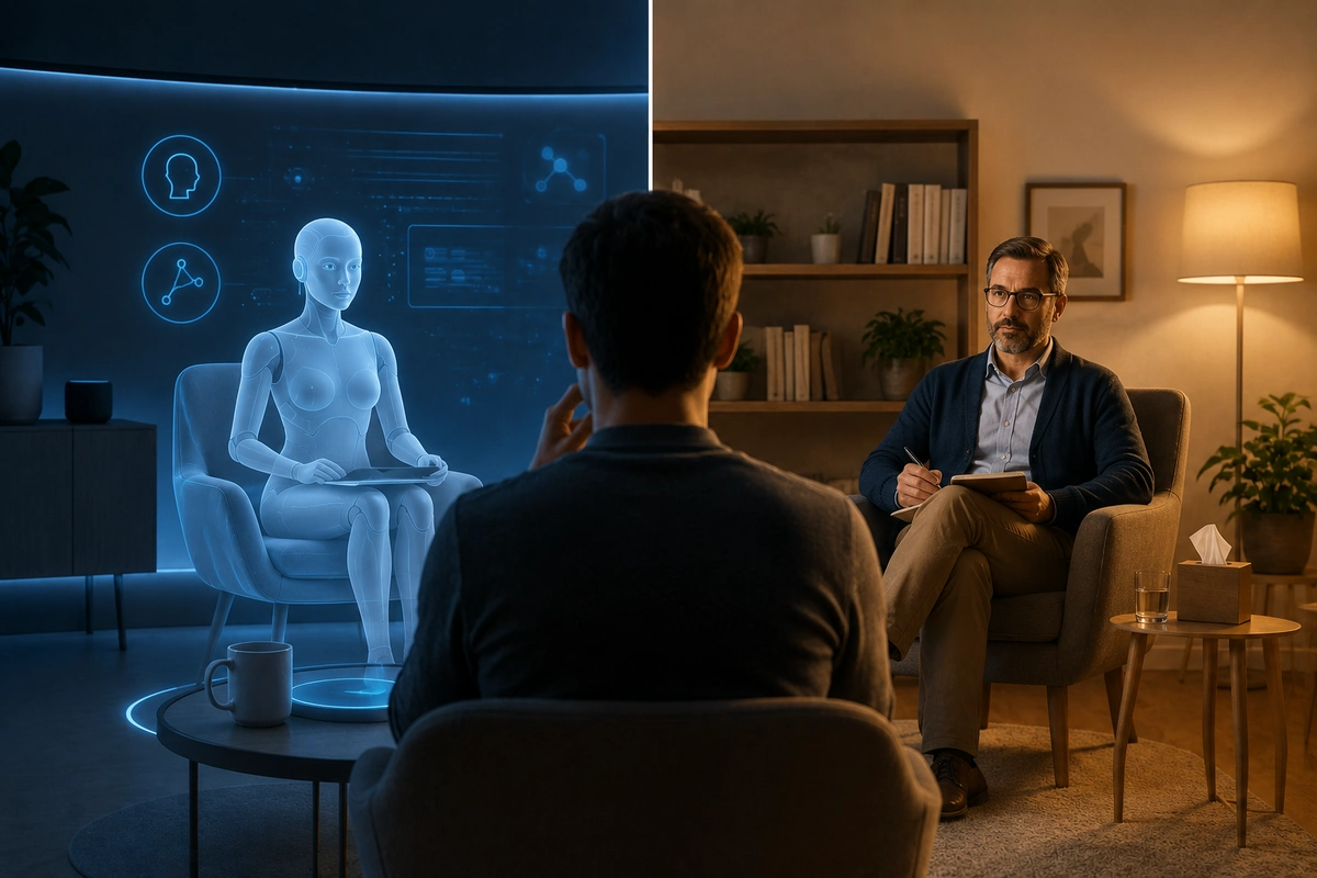 AI therapie vs menselijke therapeut wat werkt beter