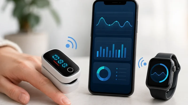 Zuurstofsaturatie meters met app koppeling